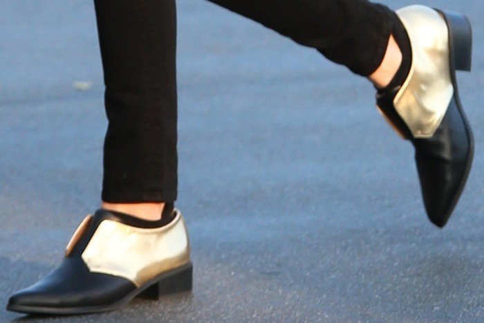Kendall Jenner wears a pair of "Guard" shoes on her feet