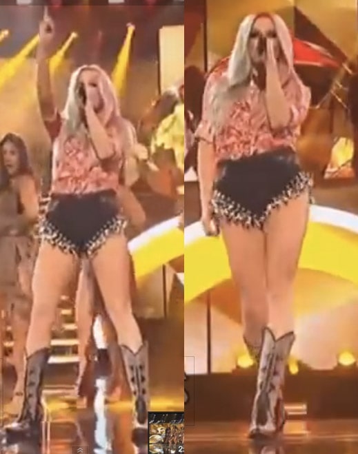 Ke$ha channels Daisy Duke for her performance with Pitbull at the 2013 American Music Awards
