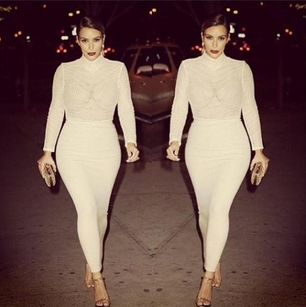 Kim Kardashian at the "Alta Moda" exhibit by Mario Testino in New York on November 18, 2013