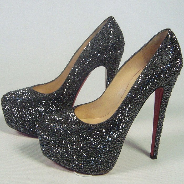 Kim Kardashian's Christian Louboutin diamond platform pumps