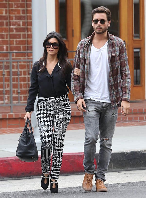 Kourtney Kardashian and Scott Disick on a date in Beverly Hills