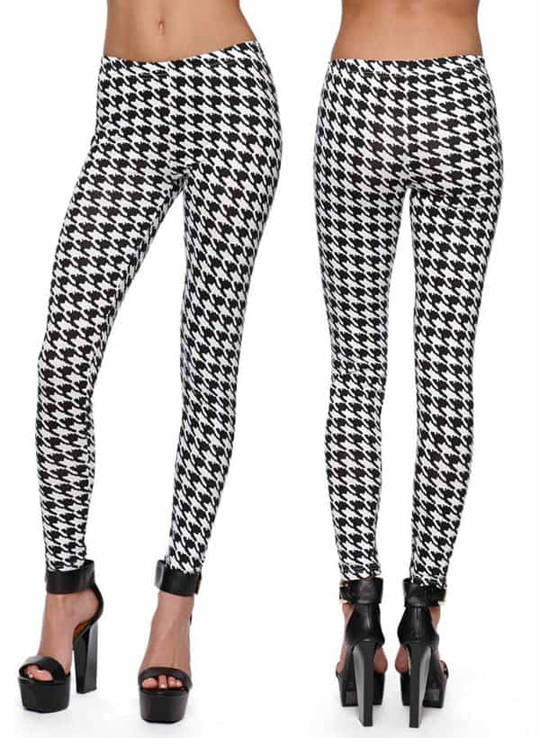 LA Hearts Houndstooth Printed Leggings