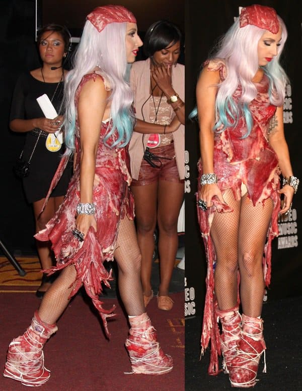 Lady Gaga at the 2010 MTV Video Music Awards (MTV VMAs) held at the Nokia Theatre in Los Angeles on September 12, 2010
