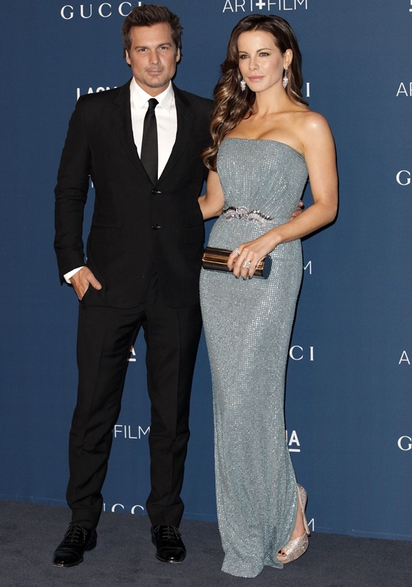 Len Wiseman and Kate Beckinsale at LACMA's 2013 Art + Film Gala honoring Martin Scorsese and David Hockney and presented by Gucci