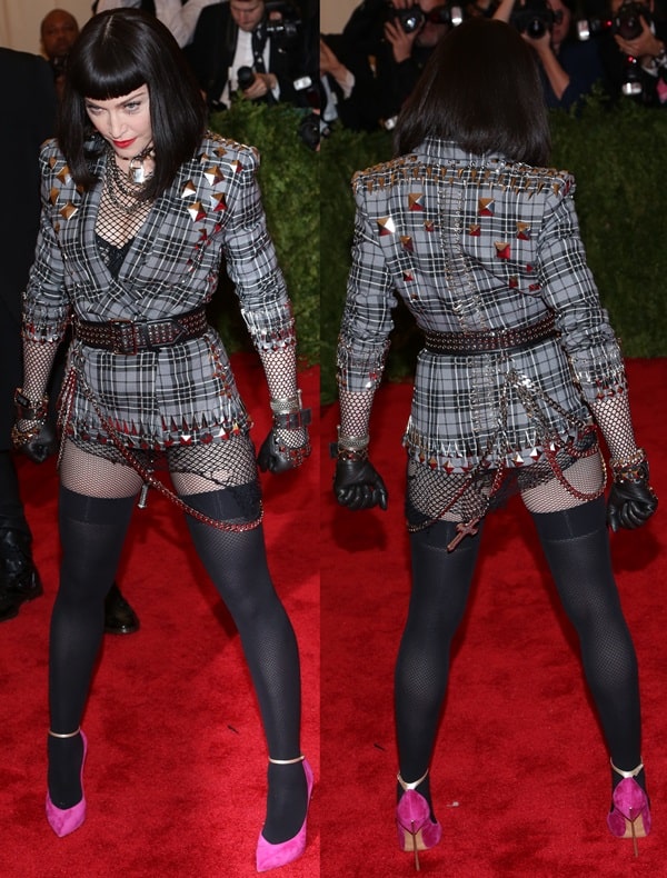 Madonna's outfit was inspired by punk fashion from the 1970s