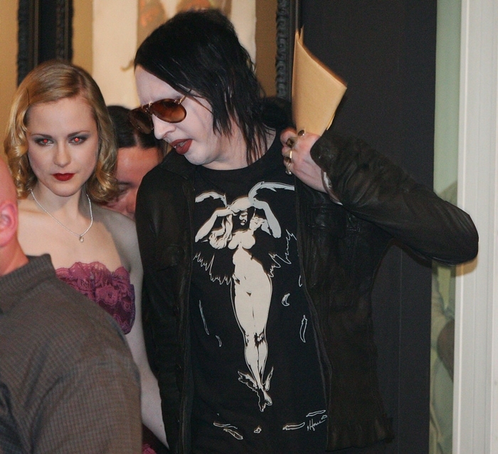 Marilyn Manson and his girlfriend Evan Rachel Wood