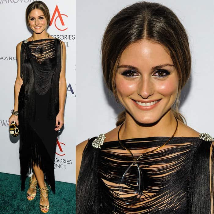 Olivia Palermo dazzles at the 17th Annual Accessories Council Excellence Awards in a fringed Willow top and skirt combo, New York City, November 4, 2013