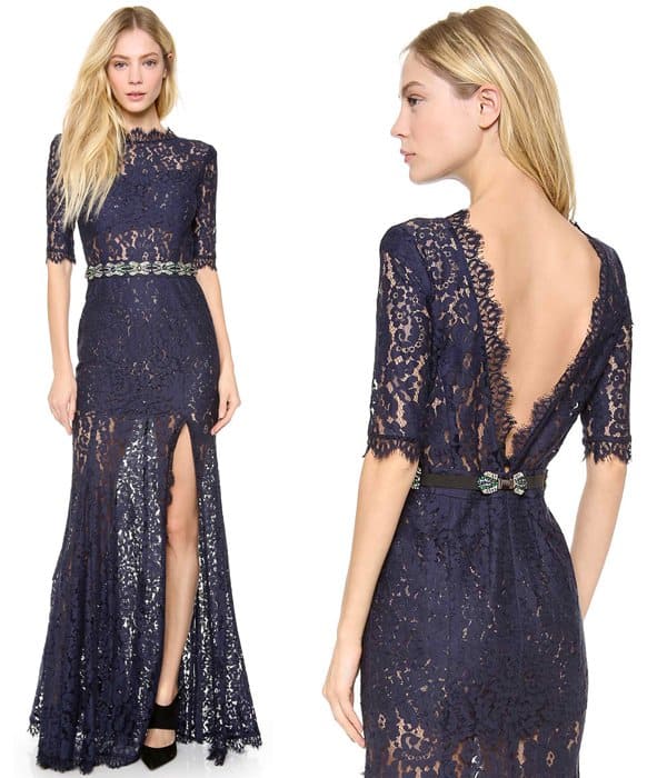 One by Femme Darmes Bailey Lace Gown