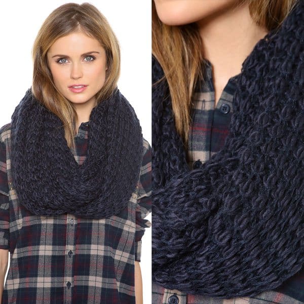 Paula Bianco Chunky Knit Wrap Scarf