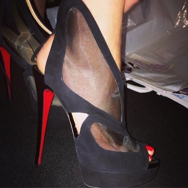 Rita wearing a gorgeous pair of Christian Louboutin sandals