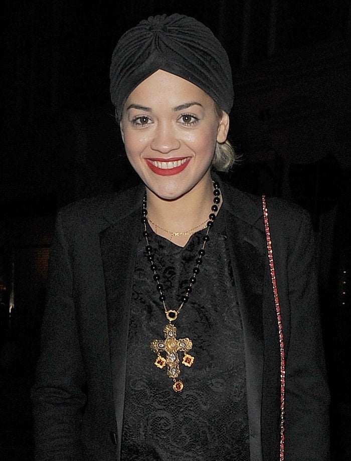 Rita Ora out for her late birthday dinner in London on November 27, 2013