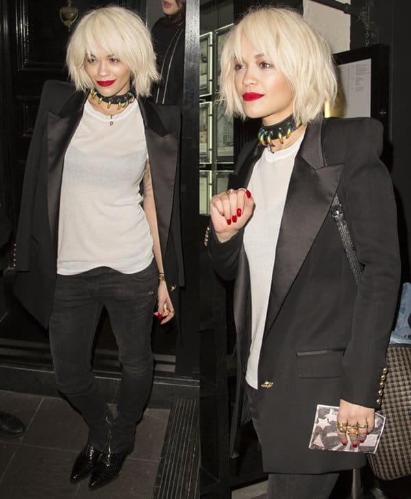 Rita Ora at Kyle De'volle's birthday party celebration at Bo Lang restaurant in London