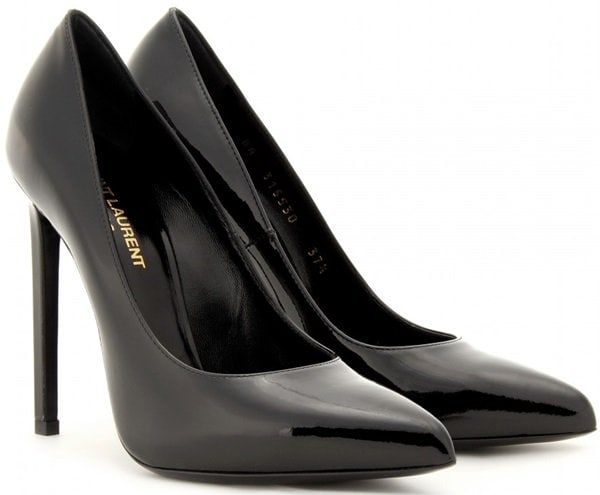 Saint Laurent Black Paris Patent Leather Pumps