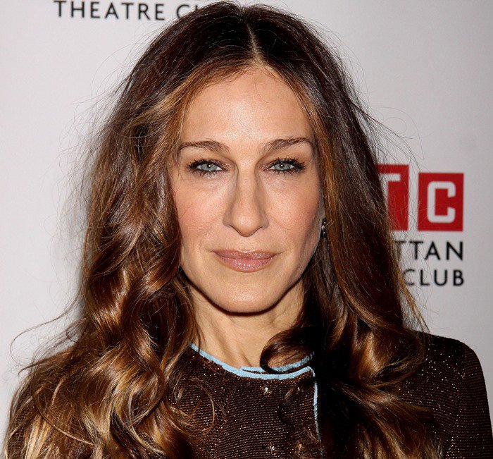 Sarah Jessica Parker wears her hair down in messy curls at the opening night after-party of "The Commons of Pensacola"