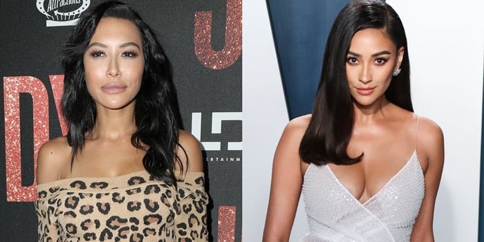 Naya Rivera (L) is 5′ 5″ (165 cm) tall and Shay Mitchell (R) is 5ft 7 ½ (171.5 cm)