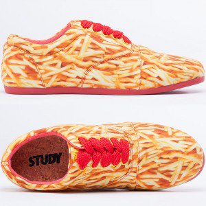French Fries Pattern Print Sneaker Shoes For Men Women