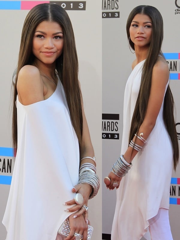 Zendaya Coleman in an all-white look from Donna Karan’s Resort 2014 collection