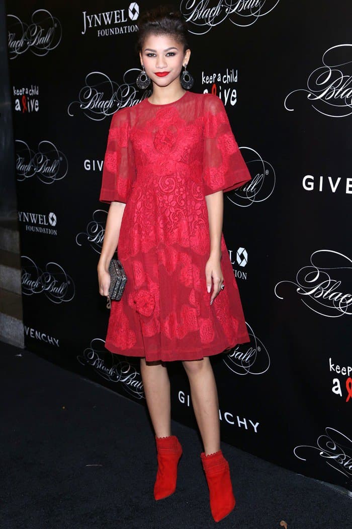 Zendaya once again proved her style credentials in an all-red ensemble