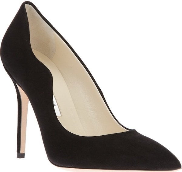 Brian Atwood "Besame" Pump in Black Suede