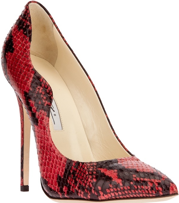 Brian Atwood "Besame" Python Pumps