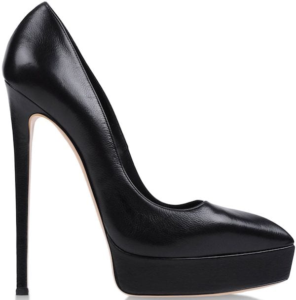 Casadei "Mohawk" Platform Pump in Black