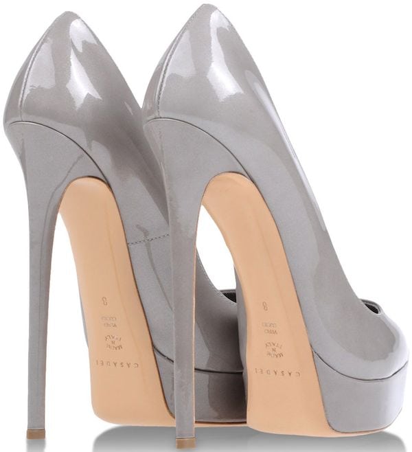 Casadei Mohawk Grey Platform Pumps