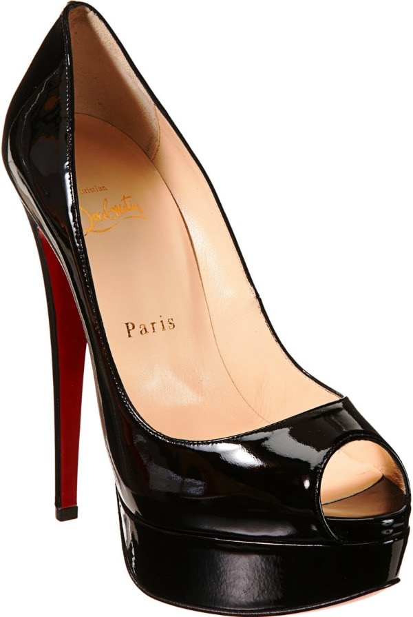 Christian Louboutin "Lady Peep" Platform Pumps in Black