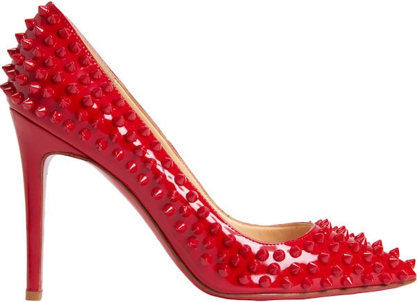 Christian Louboutin "Pigalle" Spiked Pump in Red