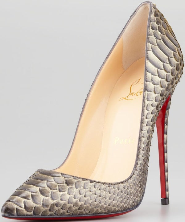 Christian Louboutin So Kate Python Pumps