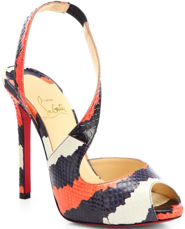 Christian Louboutin "Viveka" Snakeskin Sandal