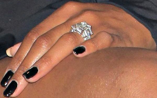 Ciara flashing her 15-karat engagement ring at the 40th Annual People's Choice Awards Nominations Press Conference