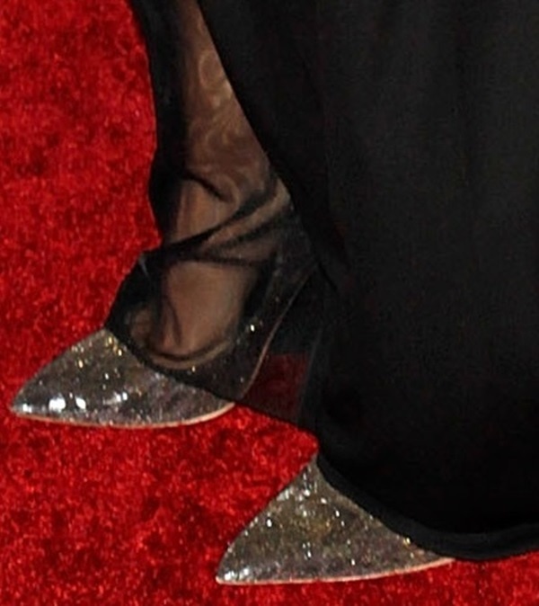 A closer look at Jaimie Alexander's sparkly stilettos 