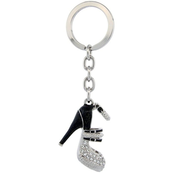 Beautiful and different crystal shoe keychain