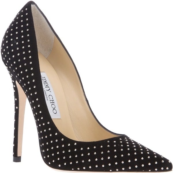 Jimmy Choo Black Studded "Anouk" Pump