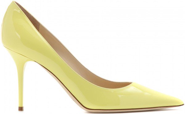 Jimmy Choo "Agnes" Pump in Lemon Yellow