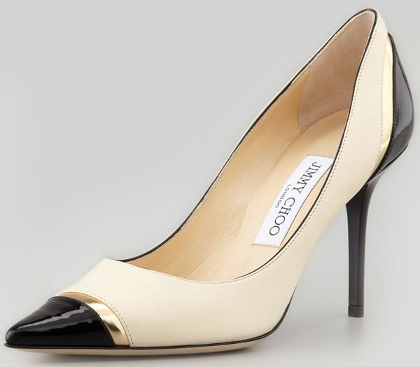 Jimmy Choo "Lilo" Cap-Toe Pumps (3.5 inches)