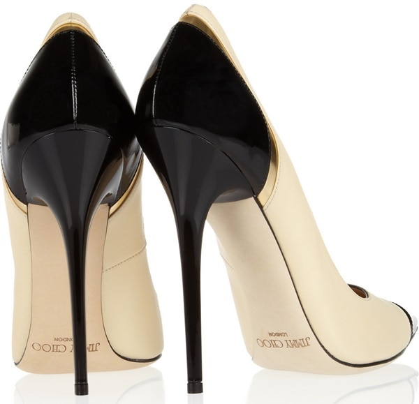 Jimmy Choo "Limit" Tri-Tone Cap-Toe Pumps