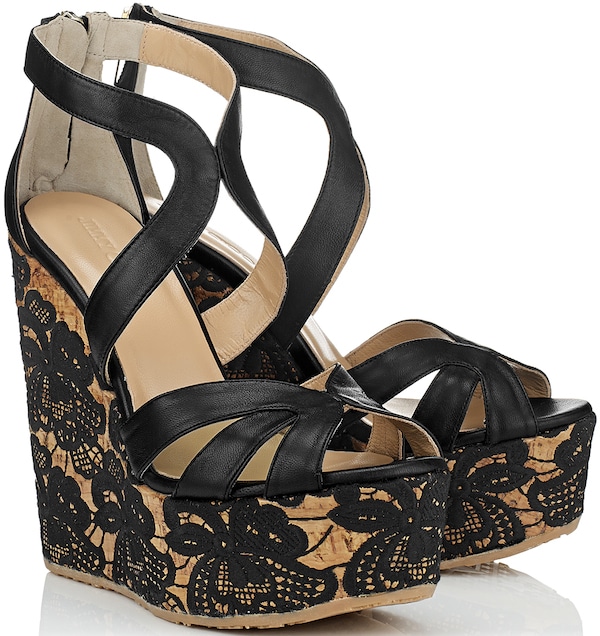 Jimmy Choo "Parrow" Wedge Sandals