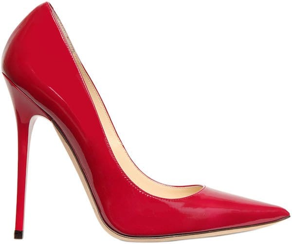 Jimmy Choo "Anouk" Pump in Red Patent Leather