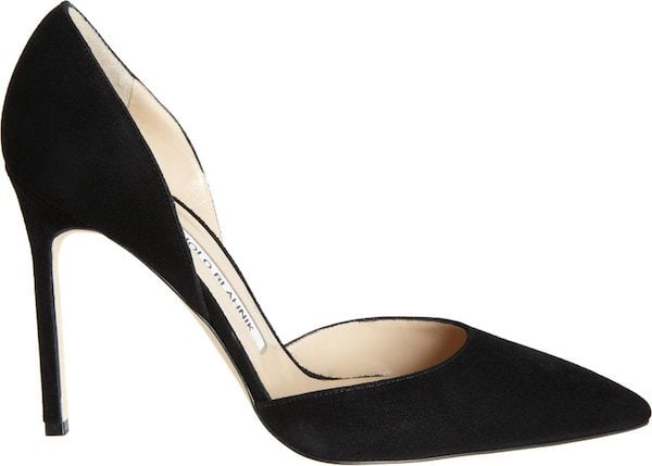 Manolo Blahnik "Tayler" Pump in Black Suede