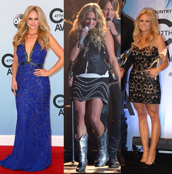 Miranda Lambert shows off her svelte figure in three different outfits at the 47th Annual Country Music Awards