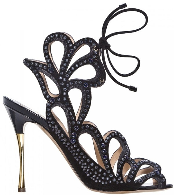 Nicholas Kirkwood Lasercut Crystal Detailed Sandals