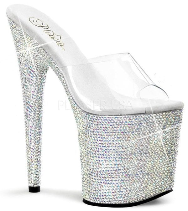 Pleaser Bejeweled Platform Sandals