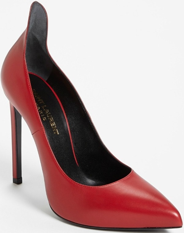 Saint Laurent "Paris Thorn" Pumps in Rouge