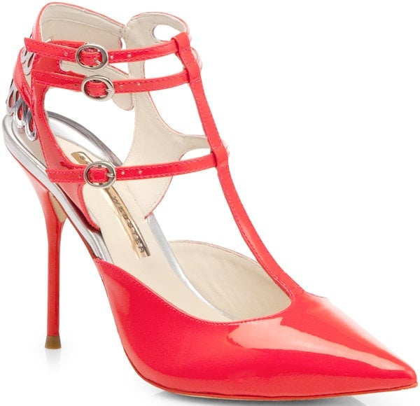 Sophia Webster "Portia" Pink and Silver Leather Pump