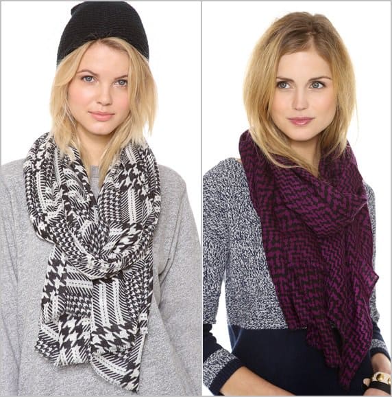 YARNZ Glen Plaid Cashmere Scarf and Rag & Bone Edward Scarf