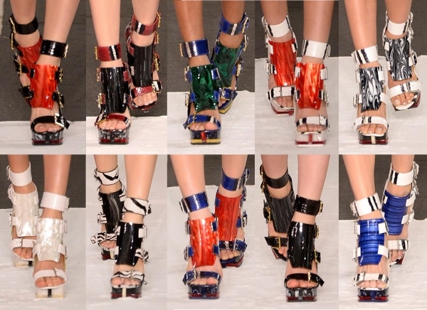 Colorful Alexander McQueen platform shoes