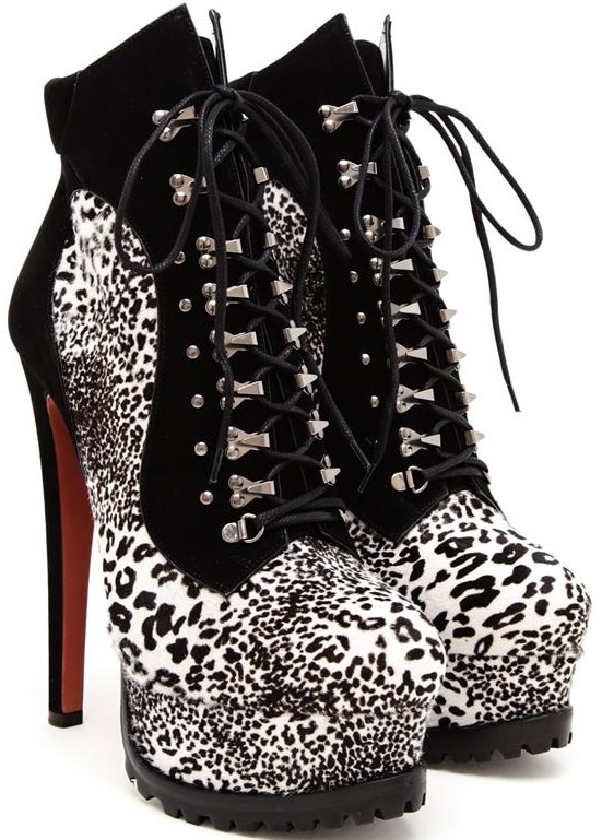 Azzedine Alaïa Pony-Skin Hiking Boots