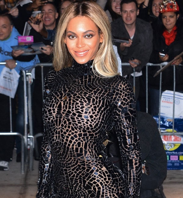 Beyonce arrives at her album release party in New York City on December 21, 2013