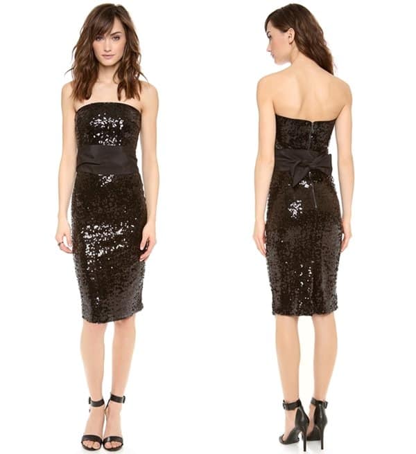 Blacque Label Strapless Sequin Dress